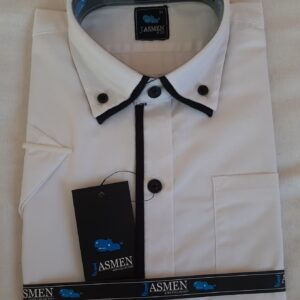 Koszula biała krótki rękaw JASMEN