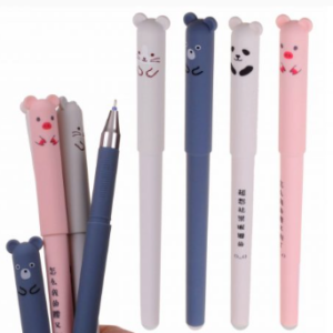Długopis ścieralny gumka zwierzątka