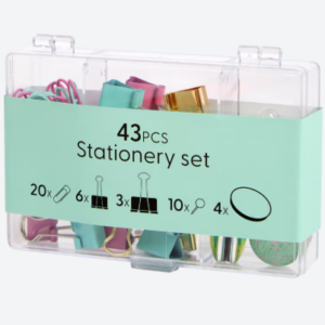 Przybory biurowe w pudełku