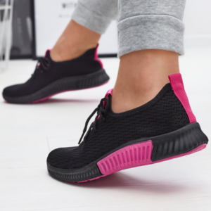 Buty sportowe damskie z fuksjowymi wstawkami Keteti