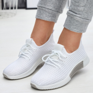 Buty sportowe białe damskie materiałowe  Vobbu